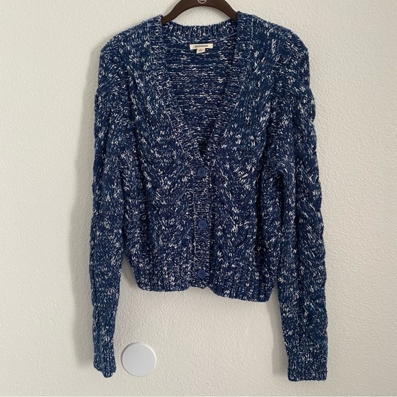 NWT Goodthreads Women's Size Small Blue V-Neck Cardigan Knit Sweater - Picture 1 of 5